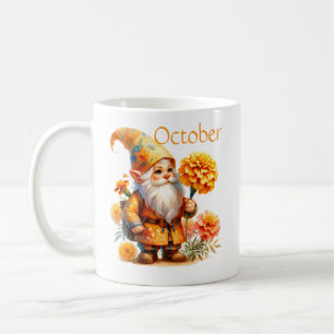 Caneca De Café Gnomo do Jardim do Mês de Nascimento Personalizado