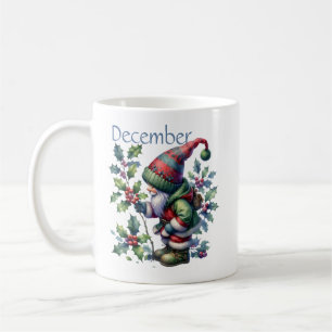 Caneca De Café Gnomo do Jardim do Mês de Nascimento Personalizado