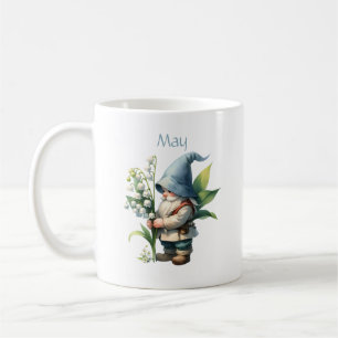 Caneca De Café Gnomo do Jardim do Mês de Nascimento Personalizado