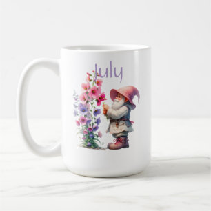 Caneca De Café Gnomo do Jardim do Mês de Nascimento Personalizado