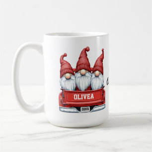 Caneca De Café Gnomo Feliz Natal em Caminhão