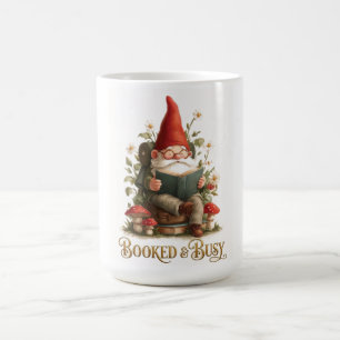 Caneca De Café Gnomo Leitor Ocupado