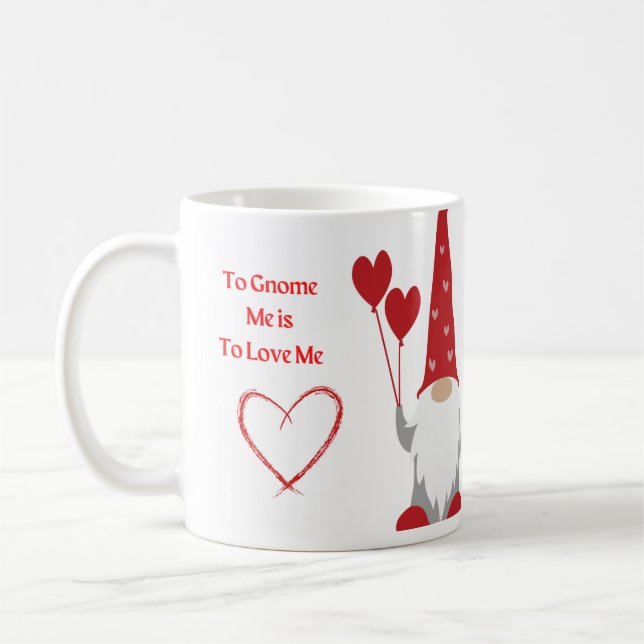 Caneca De Café Gnomo Me Ama com um Gnomo (Esquerda)