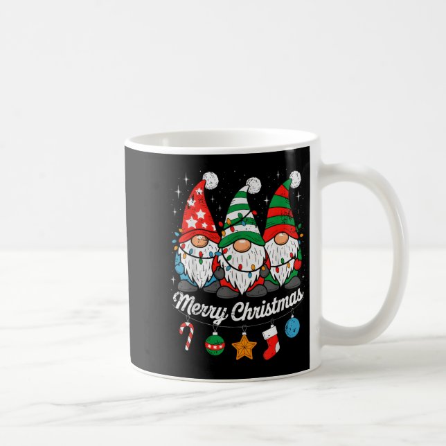 Caneca De Café Gnomos Cons Felizes Família Luz de Natal Gnomo Xma (Direita)