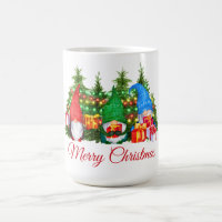 Gnomos de Aquarela Vermelha Luzes de Natal Meritís