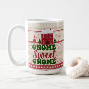 Caneca De Café Gnomos de Natal bonitos vermelhos trocadilhos engr