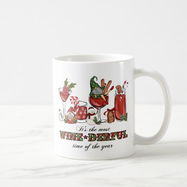 Caneca De Café Gnomos de Natal Escandinavos e Cujos Vinhos (Direita)