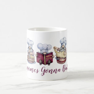 Caneca De Café Gnomos Personalizados Assando Cozinhando Fofo Capr