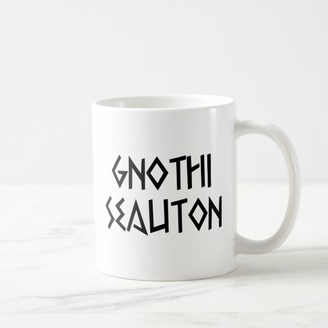 Caneca De Café gnothi seauton Reconheces-te mesmo (Direita)