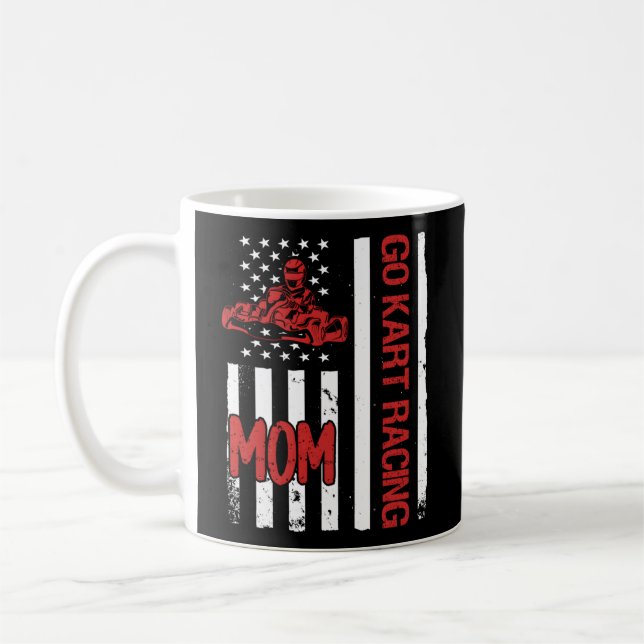 Caneca De Café Go K Racing Mamãe Usa Flag (Esquerda)