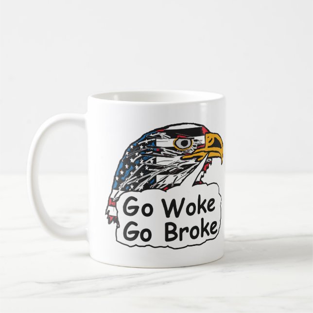 Caneca De Café Go Woke Go Broke (Esquerda)