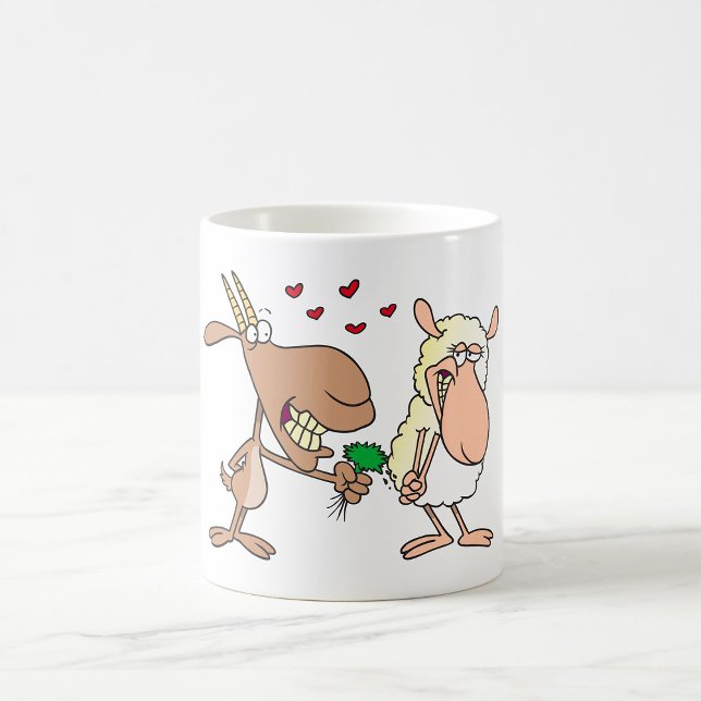Caneca De Café Goat E Ovinos Apaixonados (Criador carregado)