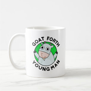 Caneca De Café Goat Forth Young Man Engraçado Animal Pun