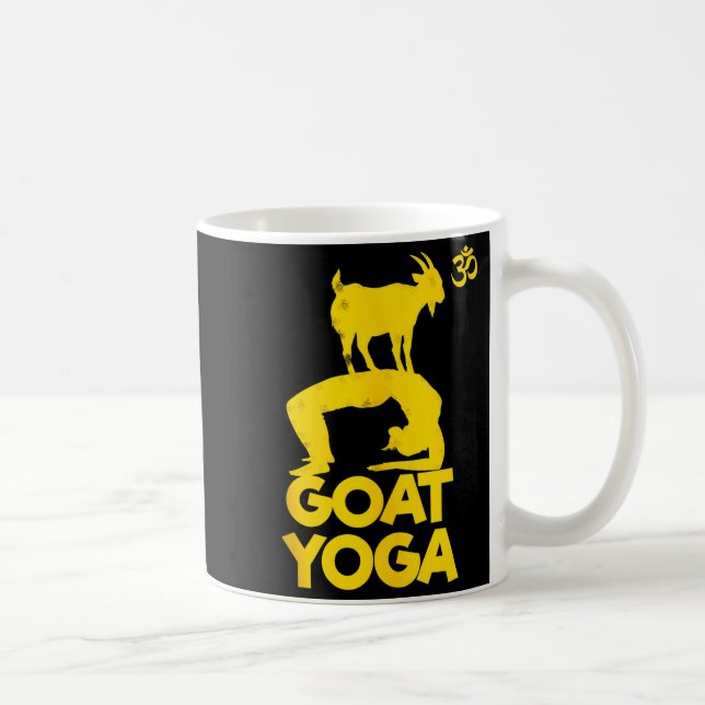 Caneca De Café Goat Yoga Namaste Om Ying Yang Balance Yoga New Ma (Direita)