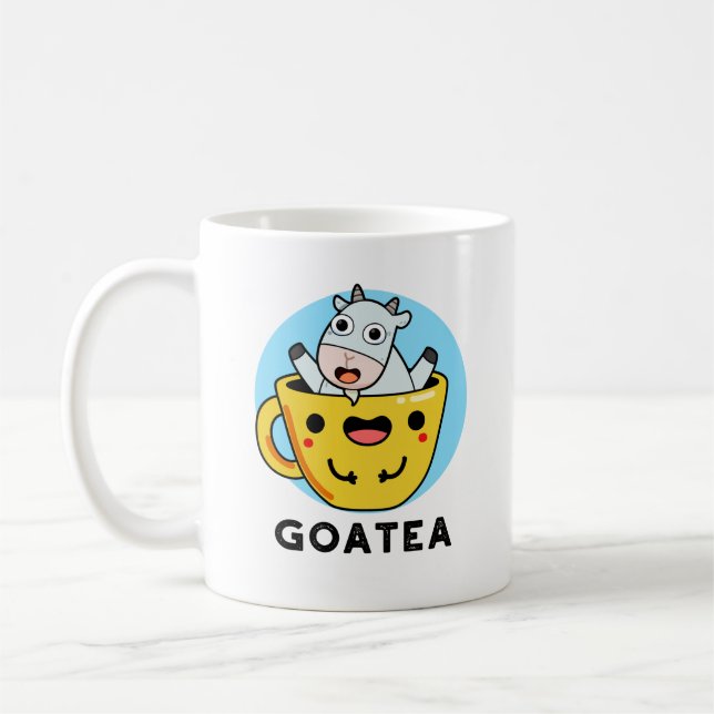 Caneca De Café Goatea Funny Goat Tea Pun (Esquerda)