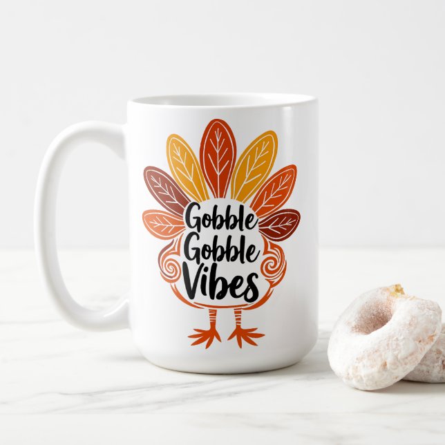 Caneca De Café Gobble Vibes (Com Donut)