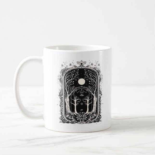 Caneca De Café Goblincore Fantasy Gate To  Classic (Esquerda)