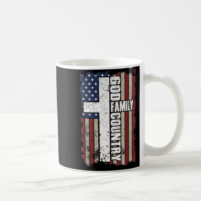 Caneca De Café God Family Country  (Direita)