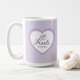 Caneca De Café God Heals the Brokenhearted Light Purple Comfort