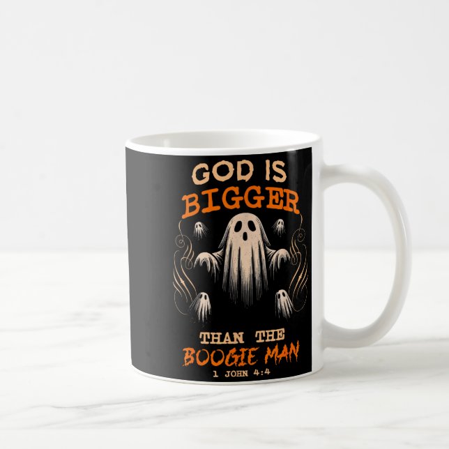 Caneca De Café God Is Bigger Soky Season Christian Funny Hallowee (Direita)