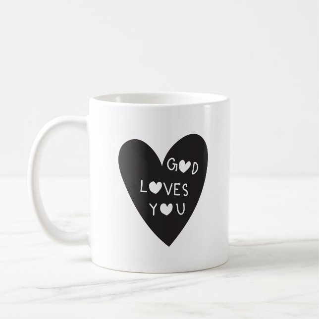 Caneca De Café God loves you (Esquerda)
