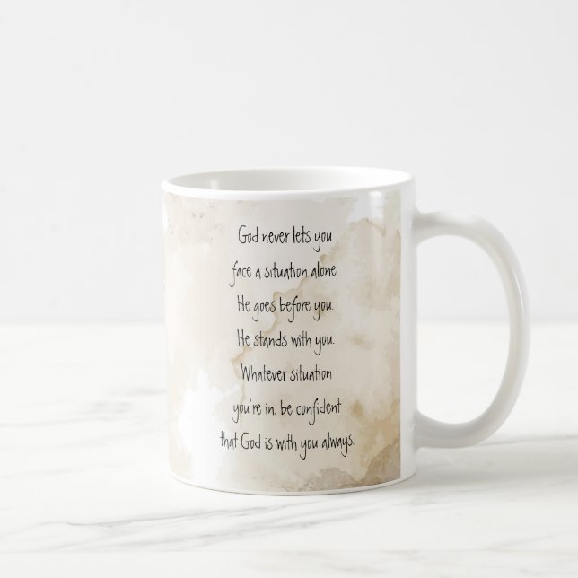 Caneca De Café God With You Always Never Alone Inspirational  (Direita)