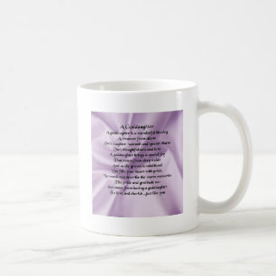 Caneca De Café Goddaughter da seda do Lilac