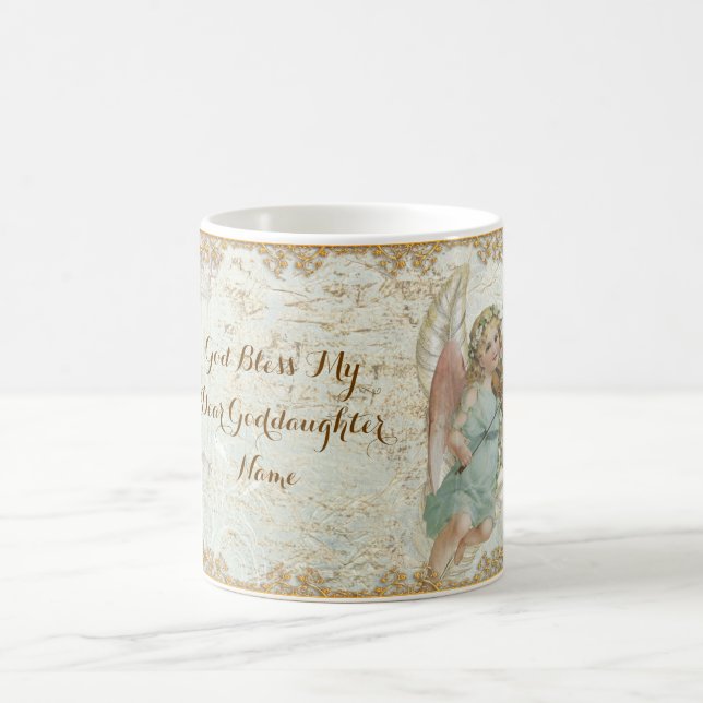 Caneca De Café GodFilha Vintage Art Angel Personalizada (Centro)