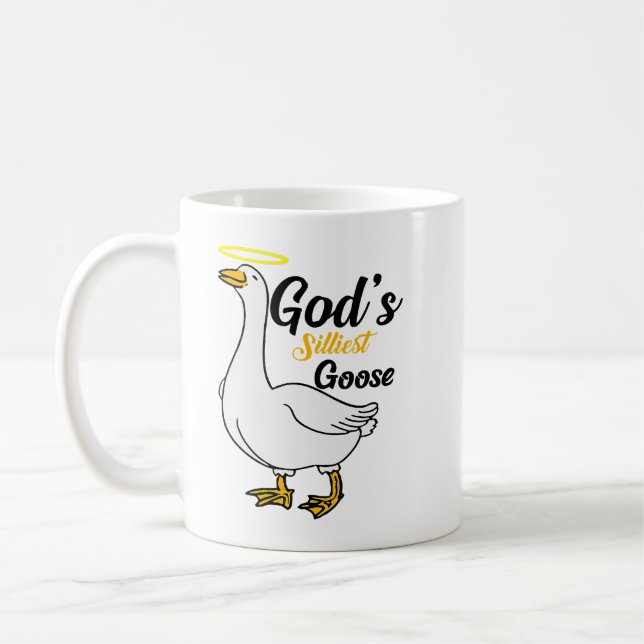 Caneca De Café Gods Silliest Goose Bird Goose Memes L (Esquerda)
