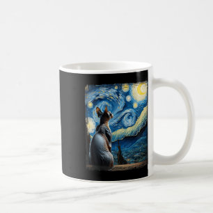 Caneca De Café Gogh Starry Night Style Artístico Sphynx Cat