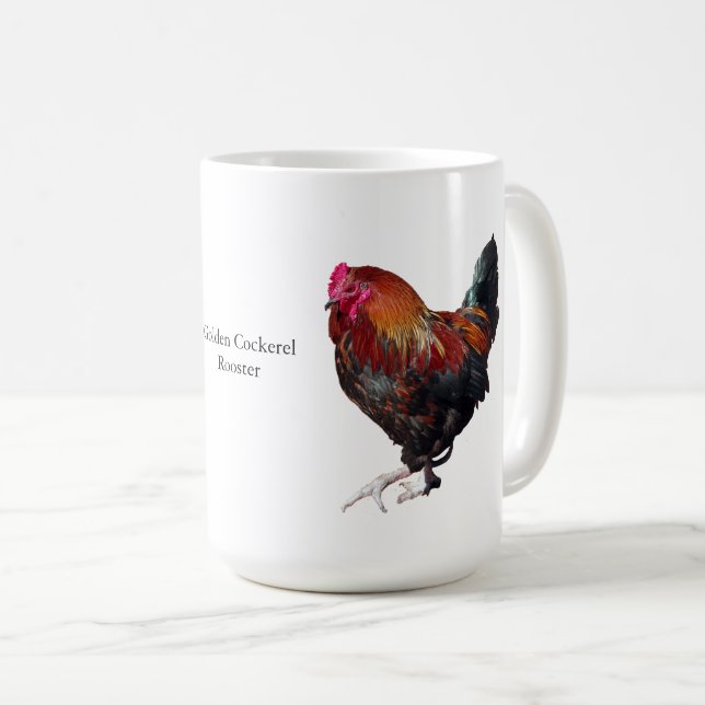 Caneca De Café Golden Cockerel Rooster mug (Frente Esquerda)