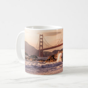 Caneca De Café Golden gate bridge da praia do padeiro