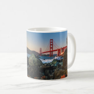 Caneca De Café Golden gate bridge no crepúsculo   San Francisco