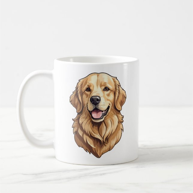 Caneca De Café Golden Retriever  (Esquerda)