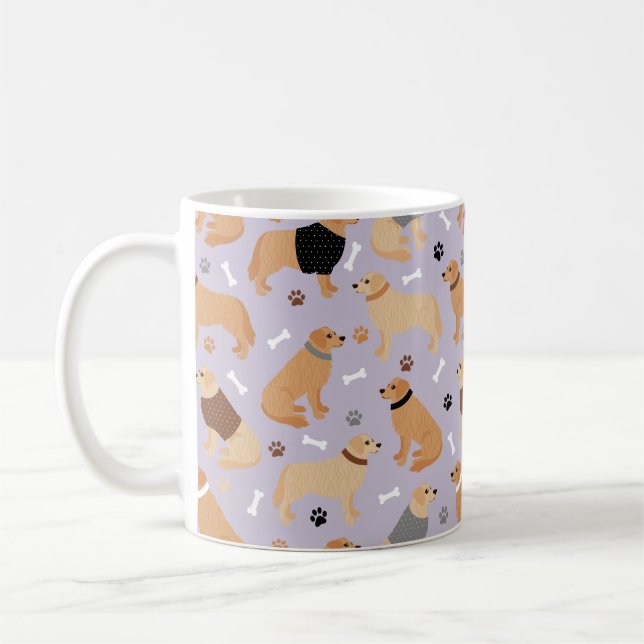 Caneca De Café Golden Retriever Bones and Paws Coffee Mug (Esquerda)