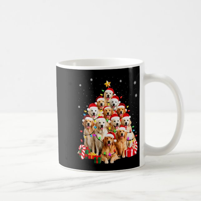 Caneca De Café Golden Retriever Christmas Tree Ornament Decor Xma (Direita)