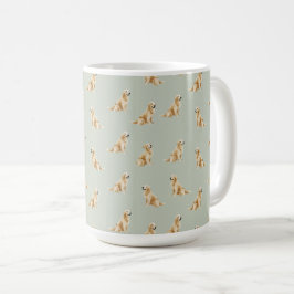 Caneca De Café Golden Retriever Dog Pattern Mug