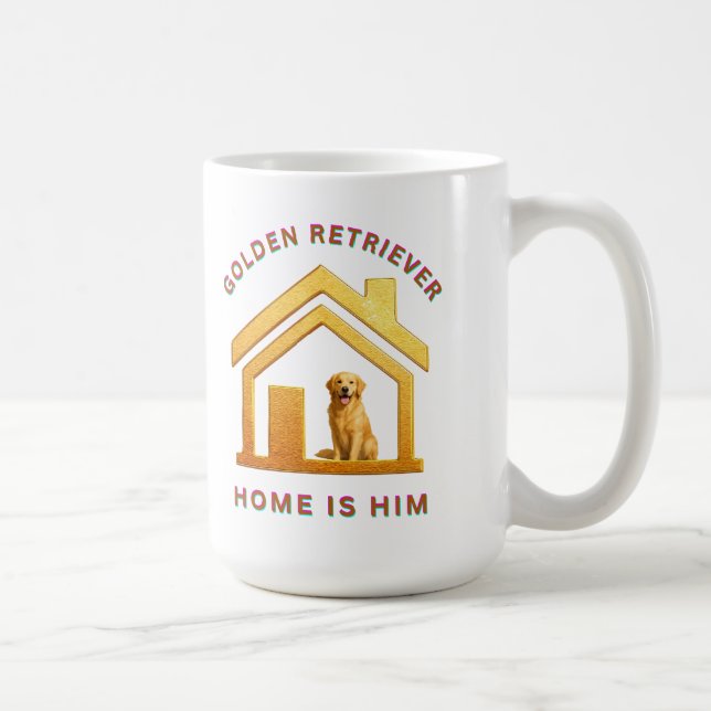 Caneca De Café Golden retriever é ele2 (Direita)