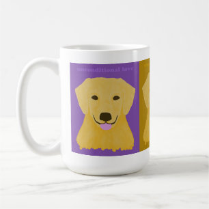 Caneca De Café Golden retriever incondicional do amor