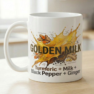 Caneca De Café Golden Turmeric Latte Ciência Botânica