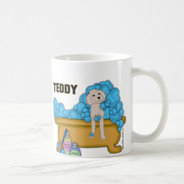 Caneca De Café Goldendoodle na banheira (Direita)