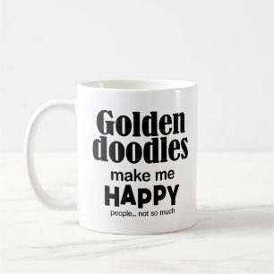Caneca De Café Goldendoododles me fazem feliz