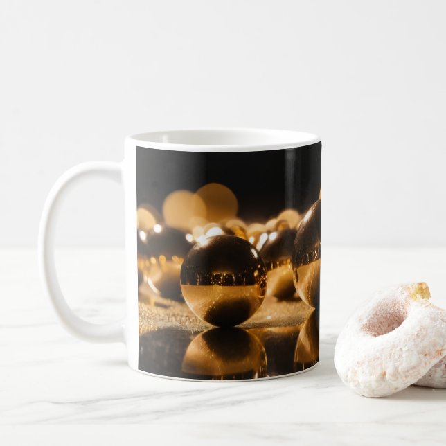 Caneca De Café Goldene Kugeln 001 (Com Donut)