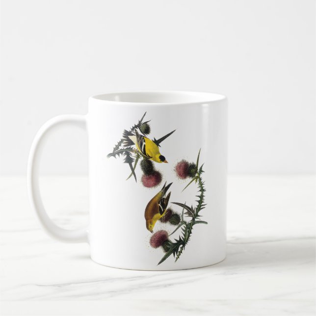 Caneca De Café Goldfinch do americano de Audubon (Esquerda)