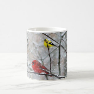 Caneca De Café Goldfinch E Cardeal