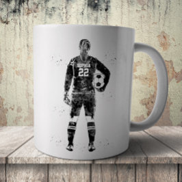 Caneca De Café Goleira de Futebol Feminino