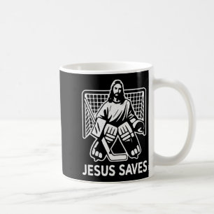 Caneca De Café Goleiro de Hóquei Jesus Salva Cristão Hoc