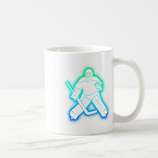 Caneca De Café Goleiro de hóquei no gelo masculino (Direita)