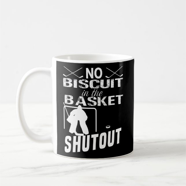Caneca De Café Goleiro De Hóquei No Gelo Sem Biscoito No Shutout  (Esquerda)