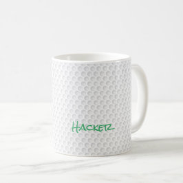 Caneca De Café Golf Ball Dimples NOME Golfe Hacker